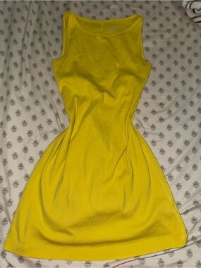 Chelsea & Theodore Bright Yellow Sleeveless Mini Dress